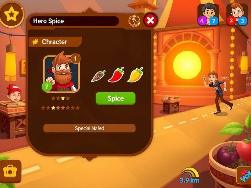 Chilli Rush Hero character selection screen